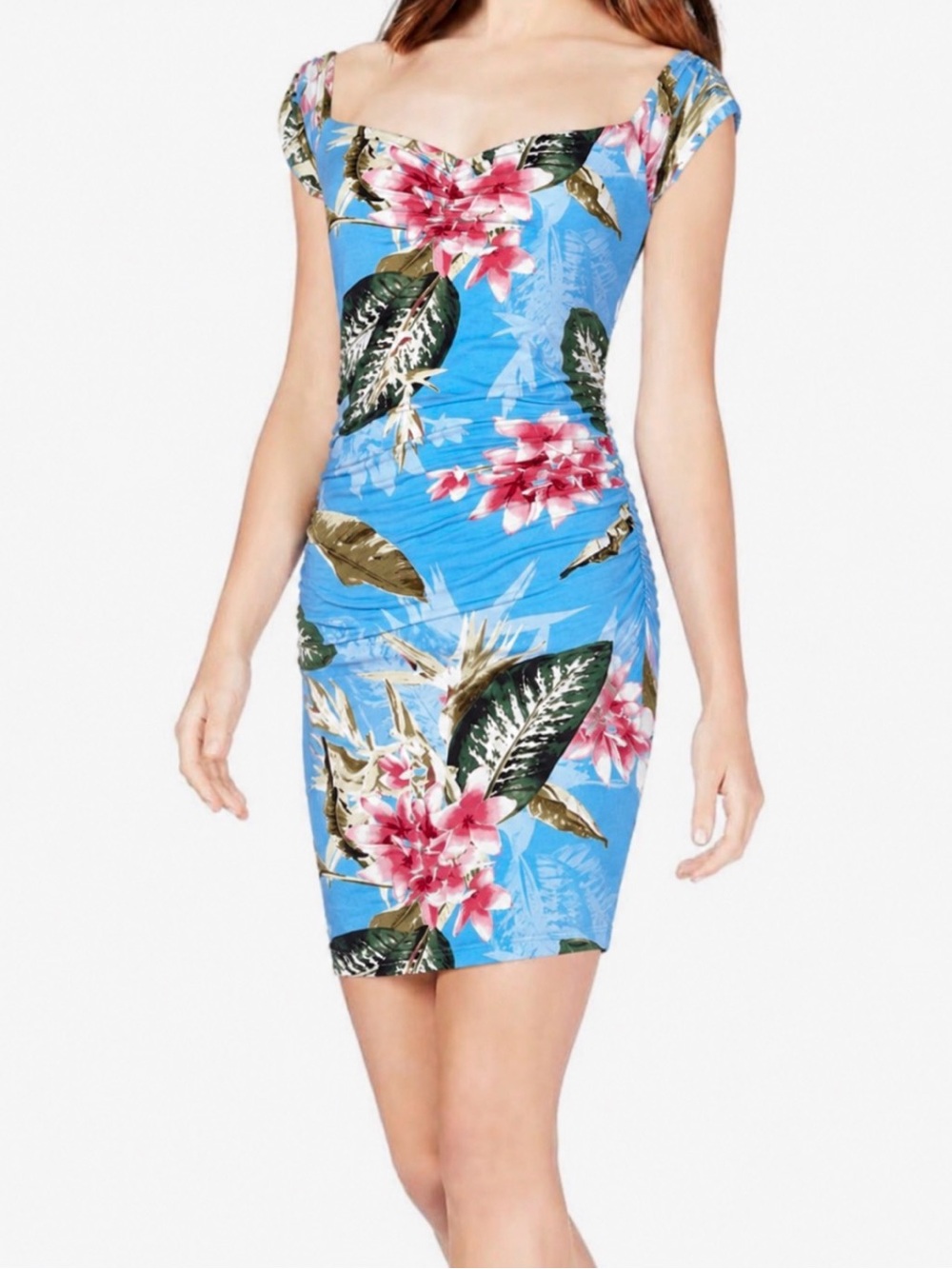 Guess Maeko  Tropical Floral Bodycon Dress Size M
